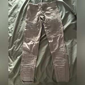 Alo khaki moto legggings